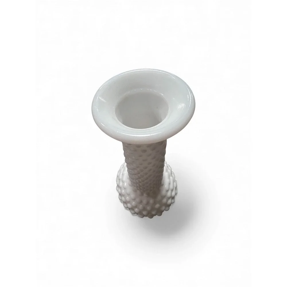 Hobnail Milk Glass Vase White Bud Vase Vintage Decor